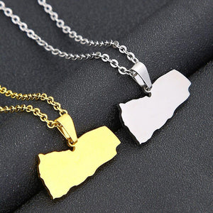 Yemen Map Necklace