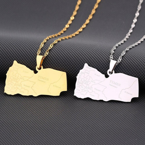 Yemen Map Necklace