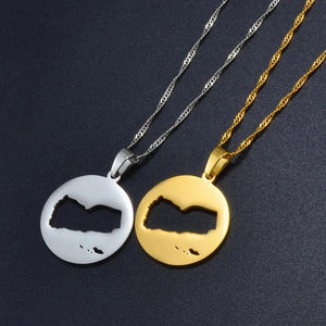 Yemen Map Necklace