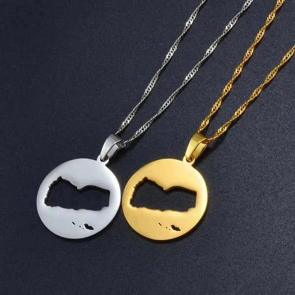 Yemen Map Necklace