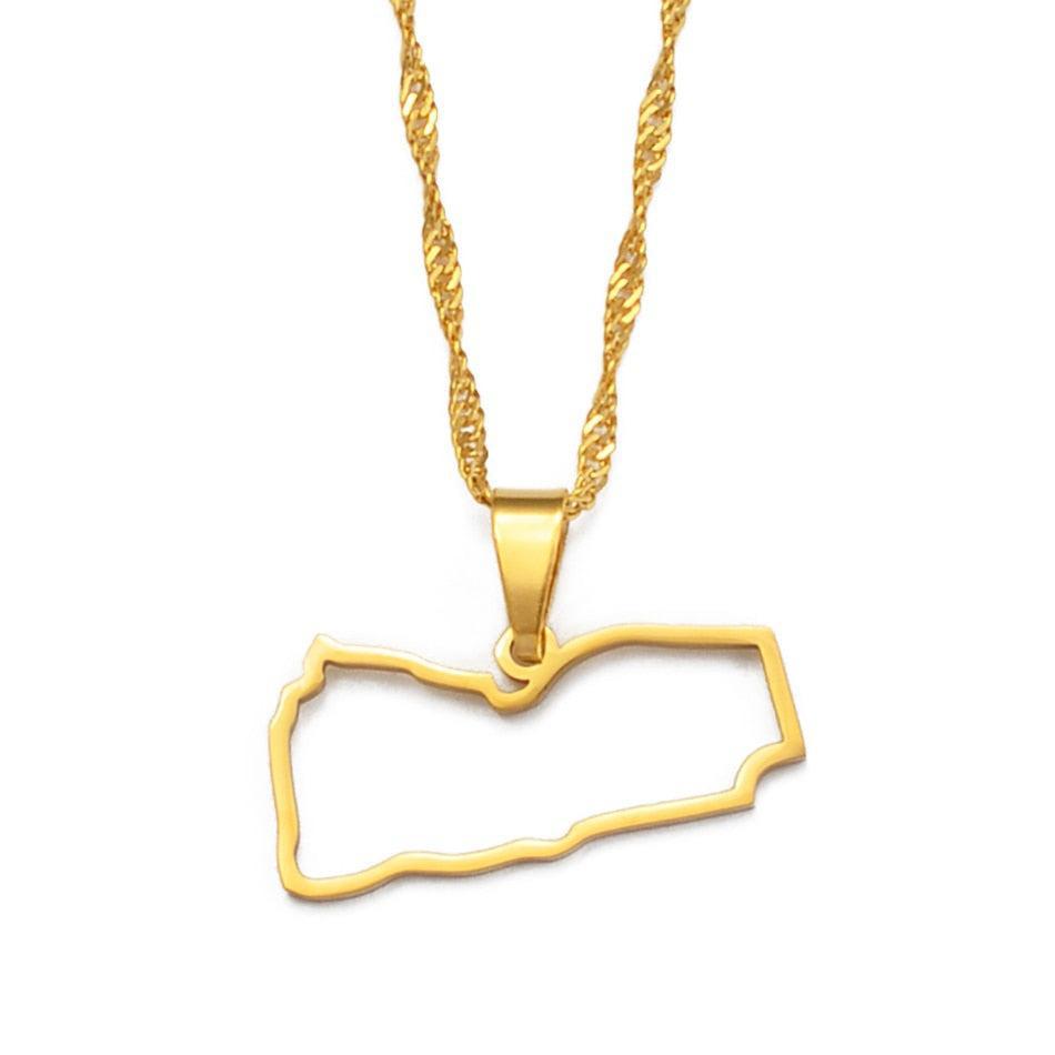 Yemen Map Necklace