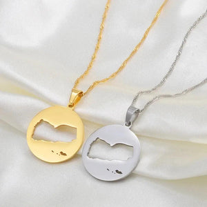 Yemen Map Necklace