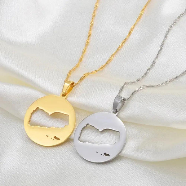 Yemen Map Necklace