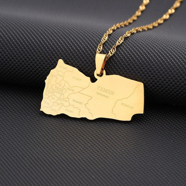 Yemen Map Necklace