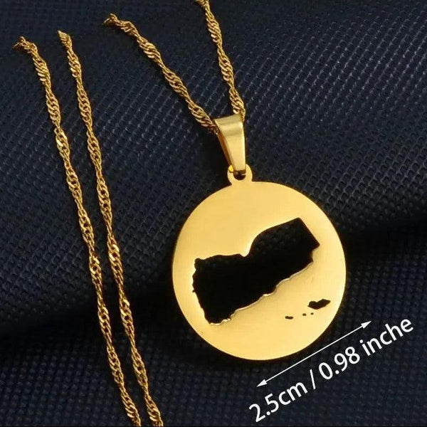 Yemen Map Necklace