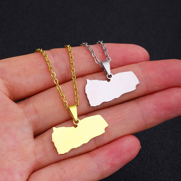 Yemen Map Necklace