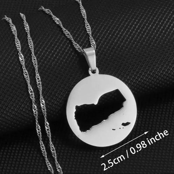 Yemen Map Necklace