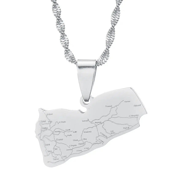 Yemen Map Necklace