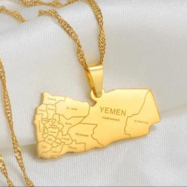 Yemen Map Necklace