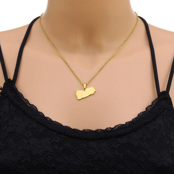 Yemen Map Necklace