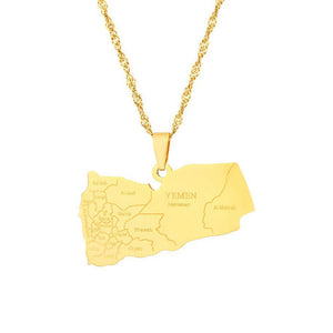 Yemen Map Necklace