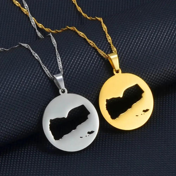 Yemen Map Necklace