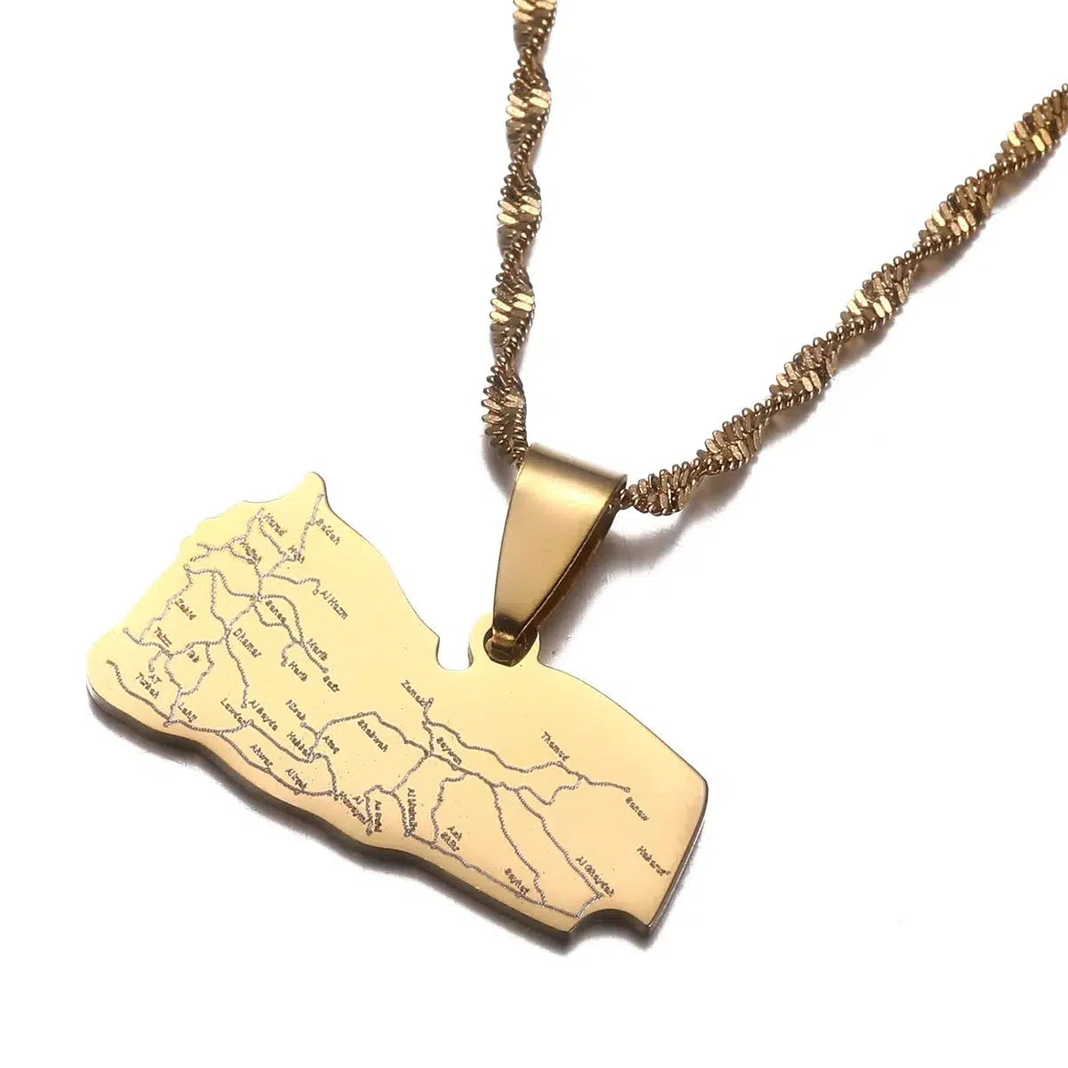 Yemen Map Necklace