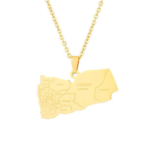 Yemen Map Necklace