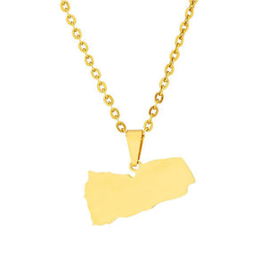 Yemen Map Necklace