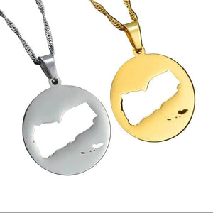 Yemen Map Necklace