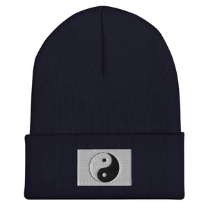 Yin Yang Flag Beanie - Embroidered Winter Hat