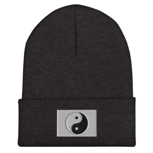 Yin Yang Flag Beanie - Embroidered Winter Hat