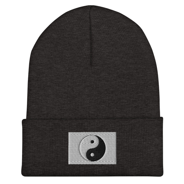 Yin Yang Flag Beanie - Embroidered Winter Hat