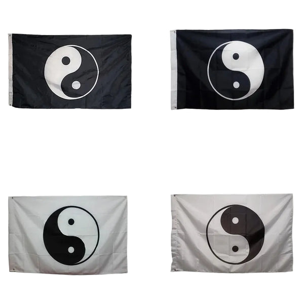Yin Yang Flags - 90x150cm(3x5ft) - 60x90cm(2x3ft)