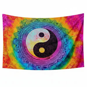 Yin Yang Mandala Flag - 90x150cm(3x5ft) - 60x90cm(2x3ft)