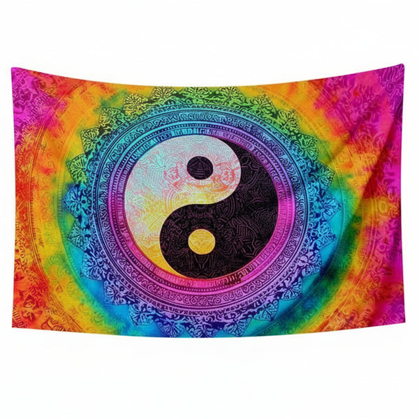 Yin Yang Mandala Flag - 90x150cm(3x5ft) - 60x90cm(2x3ft)