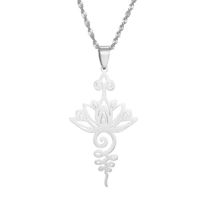 Yoga Lotus Pendant Necklace