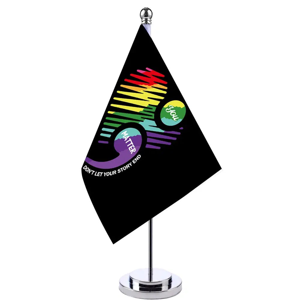 You Matter Pride Desk Flag - Small LGBTQIA2S+ Table Flag