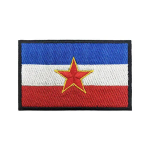 Yugoslavia Flag Patch - Iron On/Hook & Loop Patch