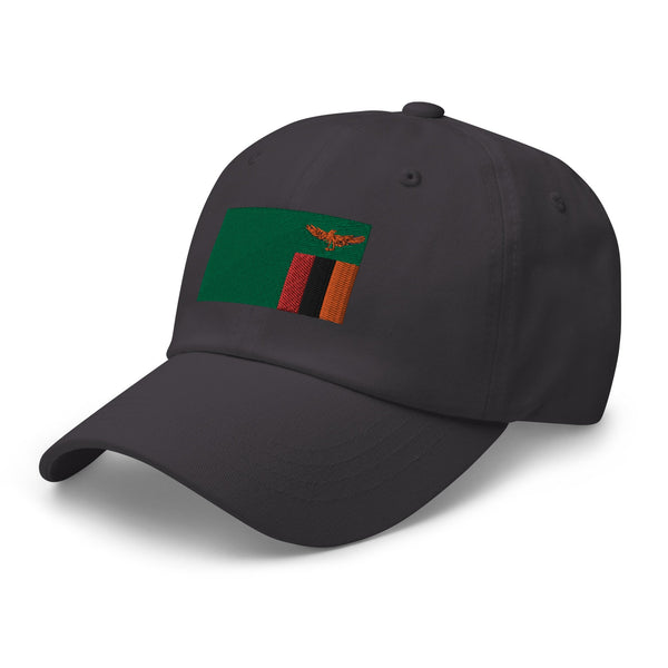 Zambia Flag Cap - Adjustable Embroidered Dad Hat