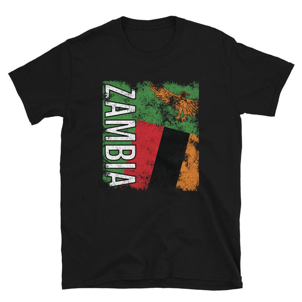 Zambia Flag Distressed T-Shirt