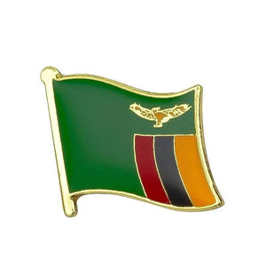 Zambia Flag Lapel Pin - Enamel Pin Flag
