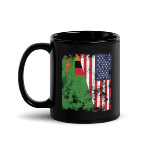 Zambia USA Flag - Half American Mug