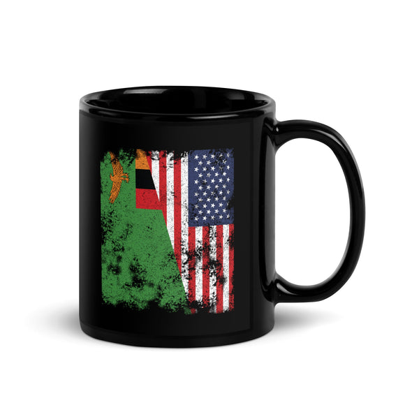 Zambia USA Flag - Half American Mug
