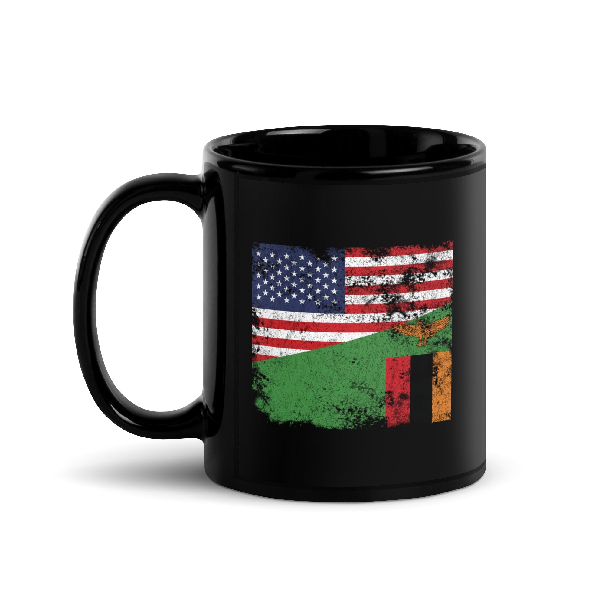 Zambia USA Flag Mug