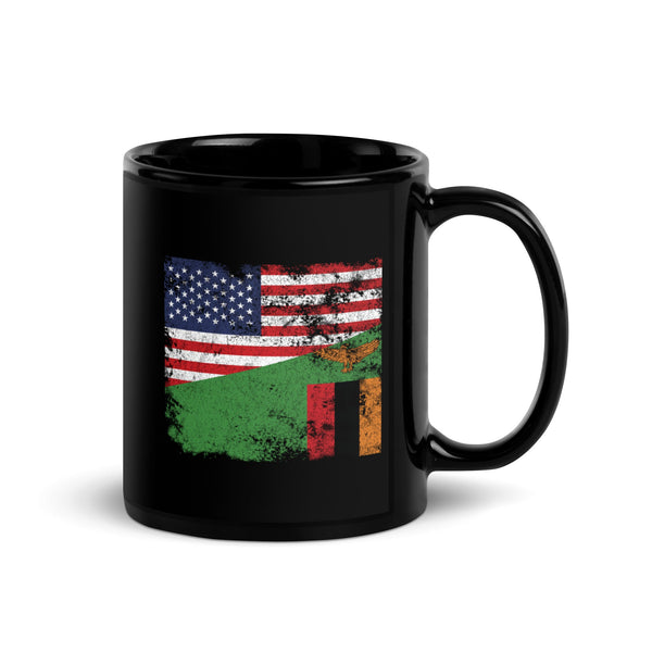 Zambia USA Flag Mug