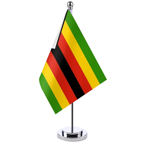 Zimbabwe Desk Flag - Small Office Table Flag