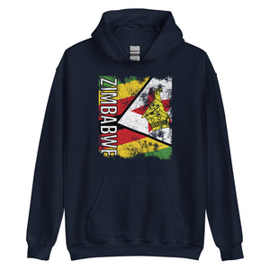 Zimbabwe Flag - Distressed Flag Hoodie