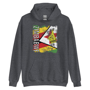 Zimbabwe Flag - Distressed Flag Hoodie