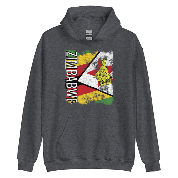 Zimbabwe Flag - Distressed Flag Hoodie