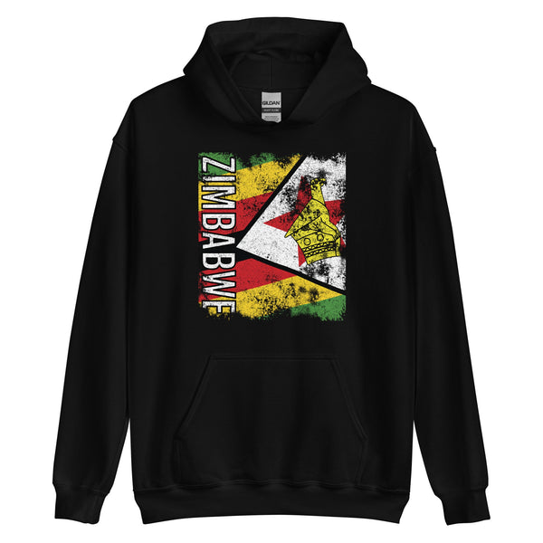 Zimbabwe Flag - Distressed Flag Hoodie