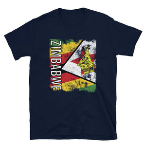 Zimbabwe Flag Distressed T-Shirt