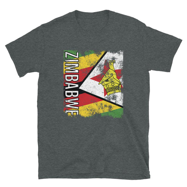 Zimbabwe Flag Distressed T-Shirt