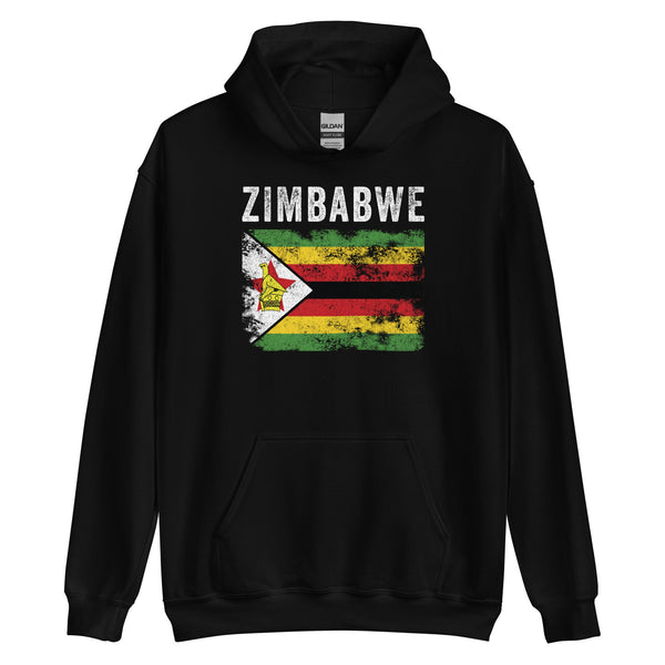 Zimbabwe Flag Distressed Zimbabwean Flag Hoodie