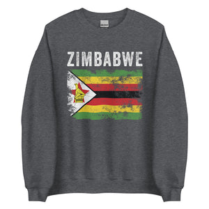 Zimbabwe Flag Distressed Zimbabwean Flag Sweatshirt