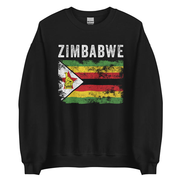 Zimbabwe Flag Distressed Zimbabwean Flag Sweatshirt