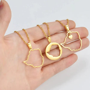 Zimbabwe Map Necklace Collection