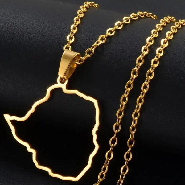Zimbabwe Map Necklace Collection