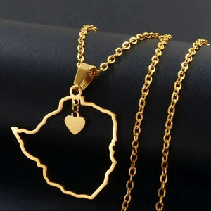 Zimbabwe Map Necklace Collection
