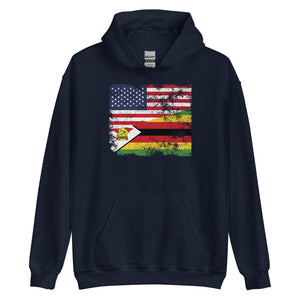 Zimbabwe USA Flag Hoodie